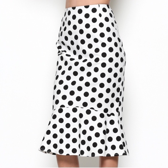 Dresses & Skirts - Polka dot ruffle hem skirt Dresses & Skirts - Polka dot ruffle hem skirt